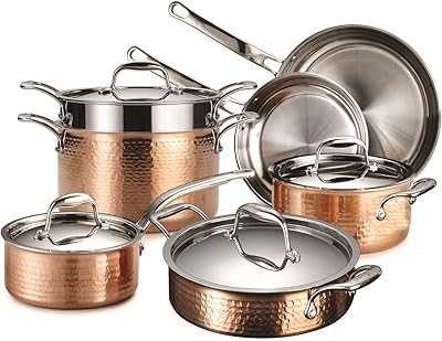 Batterie de cuisine lagostina martellata 3 pièces en cuivre martelé, 11 pièces, cuivre. Diaytar Côte d'Ivoire est plus qu'une simple boutique en ligne, c'est une communauté de personnes passionnées par le shopping et la découverte de nouveaux produits. Nous sommes constamment à la recherche de moyens pour améliorer notre offre et vous proposer les dernières tendances et les meilleurs produits. Rejoignez-nous et découvrez un monde de shopping sans limites.