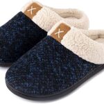 Pantoufles confortables pour femmes en mousse à mémoire de forme, doublées de polaire