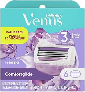 Rasoirs pour femmes gillette venus comfortglide, 6 pièces, barre de gel parfumée freesia qui protège de la peau réirritante. En tant que leader du marché en Côte d'Ivoire, DIAYTAR COTE D'IVOIRE s'efforce de fournir les meilleurs produits et services à ses clients. La boutique en ligne propose une expérience d'achat en ligne sécurisée et pratique, avec des options de paiement variées et des délais de livraison rapides. Les clients peuvent ainsi profiter d'une expérience d'achat en ligne de haute qualité.