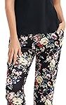Ensemble pyjama fleuri à manches courtes pour femme, ensemble de vêtements de nuit