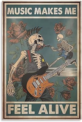 Affiche murale de joueur de guitare de crâne de haiwei, affiche murale de musique, affiche de décoration de pièce, art sur toile pour salon chambre à coucher, 12 x 18 pouces (30 x 45 cm). Avec plus de 300 000 références dans notre catalogue, DIAYTAR COTE D'IVOIRE vous permet de découvrir de nouveaux produits et de trouver facilement ce que vous recherchez. Nous nous engageons à offrir une expérience de shopping exceptionnelle à nos clients.