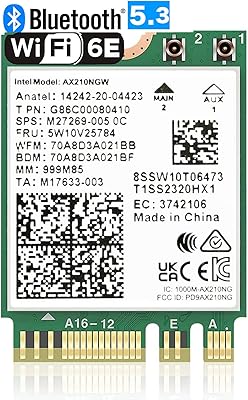 Oken wifi 6e ax210 étend le à 6 ghz 5 400 mbps