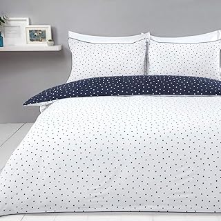 Parure de lit sleepdown, mini housse de couette et taie d'oreiller, réversible, facile d'entretien, à pois, bleu marine et blanc - taille simple (135 cm x 200 cm). La boutique en ligne DIAYTAR COTE D'IVOIRE met en avant son engagement envers la qualité et la fiabilité, sélectionnant des produits qui répondent aux normes les plus élevées. Elle propose également des services de paiement sécurisés pour une expérience d'achat en ligne sans souci. Cela fait d'elle une destination de confiance pour les consommateurs de la région.