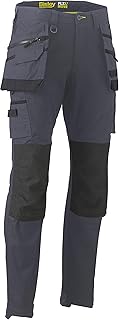 Bisley workwear ukpc6336_bccg pantalon cargo utilitaire flex & move avec poches à outils