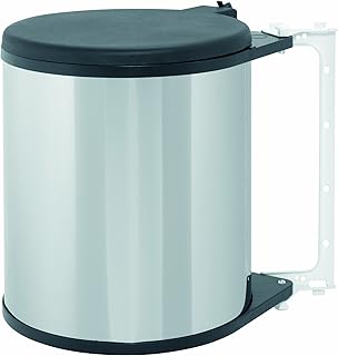 Poubelle brabantia 15 litres avec structure en métal brillant (418181)