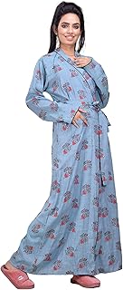 Klima femme manches longues xl/2xl coton mixte robe/manteau maison/robe de nuit/robe de maternité