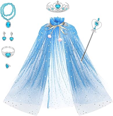 Ensemble de robe de princesse javist 7 pièces, robe de princesse pour fille avec diadème, baguette couronne, gants, collier, boucles d'oreilles et baguette pour petites filles (bleu). DIAYTAR COTE D'IVOIRE est synonyme de confiance et de qualité dans le monde du e-commerce ivoirien. Elle propose une large gamme de services pour faciliter les achats, tels que la livraison rapide et les retours faciles. C'est un partenaire fiable pour tous vos besoins d'achat en ligne.