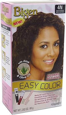 Teinture capillaire permanente bigen easy color à l'aloe vera et à l'huile d'olive