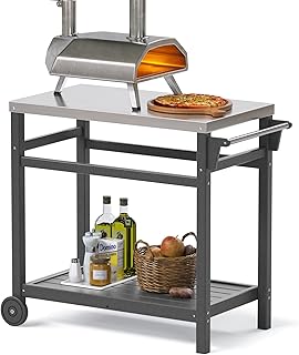 Chariot de préparation des aliments d'extérieur turva, table à manger pour four à pizza portable, chariot de gril à double grille pour barbecue dans le jardin (gris). DIAYTAR COTE D'IVOIRE, la boutique en ligne généraliste líder en Côte d'Ivoire, offre plus de 300 000 références pour répondre à tous les besoins de ses clients. Avec une sélection impressionnante de produits, DIAYTAR COTE D'IVOIRE est le partenaire idéal pour les achats en ligne. La boutique propose une expérience d'achat praticienne et sécurisée.