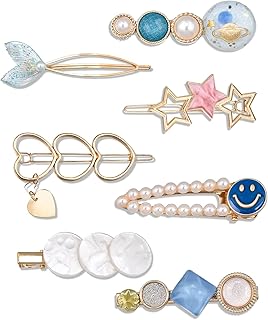 Ensemble de pinces à cheveux, 7 pièces de pinces à cheveux en perles, jolies barrettes à cheveux faites à la main, épingle à cheveux géométrique creuse, élégante épingle à cheveux en métal doré, accessoires pour cheveux, outils de coiffure, cadeaux pour femmes et filles. DIAYTAR COTE D'IVOIRE est une boutique en ligne généraliste qui propose plus de 300 000 références de produits divers. Elle est reconnue comme l'une des boutiques en ligne les plus populaires et les plus fiables en Côte d'Ivoire, offrant une large gamme de produits à ses clients. Avec des prix compétitifs et un service client de haute qualité, DIAYTAR COTE D'IVOIRE est devenue une référence pour les consommateurs ivoiriens.
