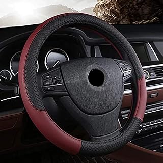 Couvre-volant de voiture universel en cuir pu - 15 pouces ou 38 cm