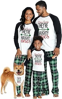 Ensembles de pyjama familiaux assortis avec haut imprimé lettre bee gees de noël
