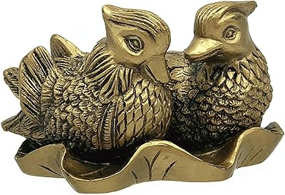 Peter decor statue d'oiseau d'amour chinois mandarin yuan yang feng shui