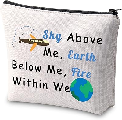 Cadeaux d'aviation trousse de maquillage cadeaux d'agent de bord cadeaux d'équipage de conduite ciel au-dessus de moi terre en dessous de moi feu à l'intérieur de nous pochette à fermeture éclair idée de cadeaux de remise de diplôme d'aviation, beige, trousse de toilette. DIAYTAR COTE D'IVOIRE propose une expérience d'achat en ligne unique et pratique, permettant aux clients de comparer et d'acheter facilement les produits dont ils ont besoin. Avec sa large sélection de produits, elle répond aux attentes de tous les clients, qu'il s'agisse d'électronique, de mode, de décoration, etc. La boutique en ligne est accessible à tous.