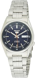 Montre seiko pour homme avec cadran bleu et bracelet en acier inoxydable