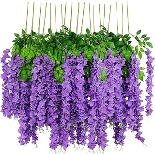 12 pièces de fleurs de glycine artificielles, 3,6 pieds/pièce, vigne de glycine artificielle violette dense avec guirlande suspendue en soie pour décoration de fête de mariage à la maison (violet dense).. DIAYTAR COTE D'IVOIRE est une boutique en ligne généraliste qui propose plus de 300000 références de produits, faisant d'elle l'un des leaders du marché ivoirien. La boutique offre une large gamme de produits pour répondre aux besoins de ses clients. Elle est réputée pour sa qualité de service et sa rapidité de livraison.
