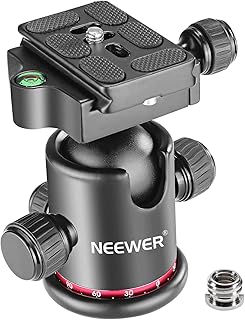 Neower professional rotule panoramique en métal rotative à 360 degrés avec plaque à