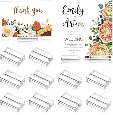 Supports en acrylique transparent, porte-cartes pour numéro de table, présentoir de cartes