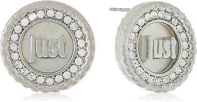 Just cavalli jcer01063100 boucles d'oreilles pour femme couleur argent, acier inoxydable, zircon cubique