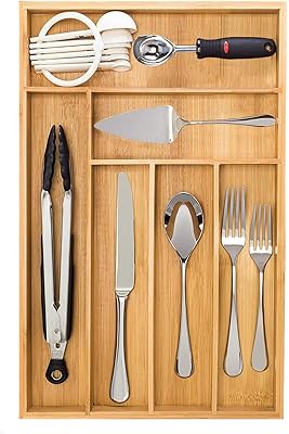 Organisateur de tiroir pour couverts - grand séparateur de tiroir de cuisine