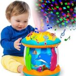 Jouets musicaux am anna pour bébé, projecteur 4 en 1, jouets montessori rotatifs