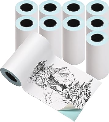 10 rouleaux de papier thermique direct auto-adhésif labemus 57 x 30