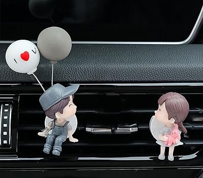 Clip de ventilation de voiture mignon, joli couple, décoration d'intérieur de voiture, accessoires