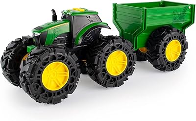 John deere 736 47353 lumières et sons avec wagon, rouge