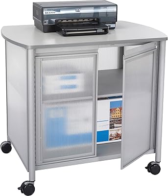 Safco products support mobile imprimé imprompto avec portes, 1859gr, gris, capacité de 200
