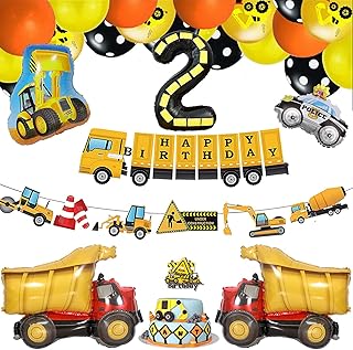 Fournitures de fête d'anniversaire sur le thème de la construction pour garçons