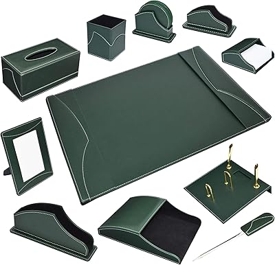 Ensemble de bureau de 11 pièces de fis, design italien, vert - fsds183gr