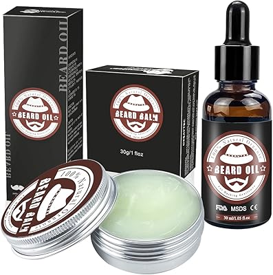 Kit de soins de barbe occity avec huile de barbe naturelle 30 ml