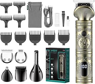 Vgr v-106 kit de toilettage professionnel 6 en 1 avec écran led