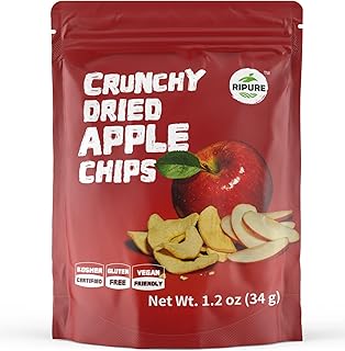 12 paquets individuels de chips de pommes séchées sans sucre ajouté additifs