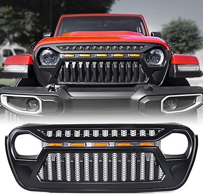Grille avant exriet avec lumières led ambrées compatible avec jeep wrangler jl gt 2018-2021. DIAYTAR COTE D'IVOIRE, leader du commerce électronique en Côte d'Ivoire, permet aux clients de découvrir de nouvelles marques et produits, tout en profitant de prix compétitifs. La boutique en ligne est constamment mise à jour avec les dernières tendances et les produits les plus récents, offrant ainsi une expérience d'achat dynamique.