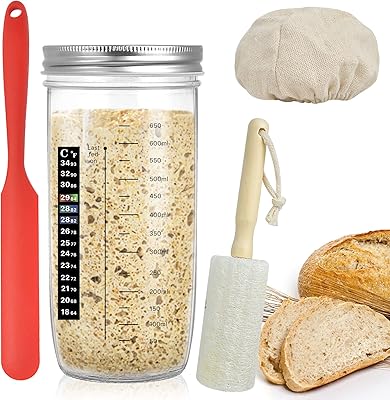 Ensemble de 6 pots à levain acamino, pot de 25 oz avec couvercle en aluminium, thermomètre, couvercle en tissu et spatule en silicone pour la cuisson au levain - éponge luffa pour le nettoyage. Diaytar Côte d'Ivoire est une boutique en ligne généraliste proposant plus de 300 000 références de produits, ce qui en fait l'une des plus grandes plateformes de commerce électronique du pays. Elle offre une large gamme de produits pour répondre aux besoins quotidiens de ses clients, allant des produits alimentaires aux appareils électroniques. Diaytar Côte d'Ivoire est reconnue pour sa qualité de service et sa réactivité.