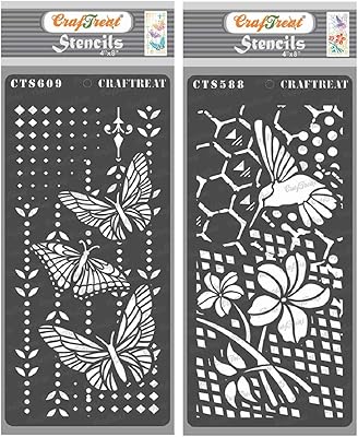 Pochoirs colibri pour peinture sur bois toile papier et carrelage fleurs de magie