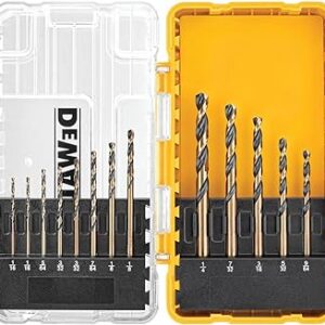 Jeu de forets à oxyde noir dewalt avec embouts pilotes, 13 pièces, dw1163