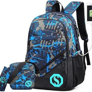 Ensemble de sacs à dos d'école pour garçons et filles avec port