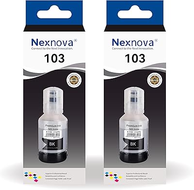 Encre nex nova® 103 pour labson et ecotank pack de 2 70ml/bouteille noir 4500 pages/bouteille pour labson l1110‎ l3110 l3111 l3150 l3151 l3156 l3160 l5190‎. Avec plus de 300 000 références, DIAYTAR COTE D'IVOIRE est la destination idéale pour tous vos besoins en produits en ligne. La boutique propose une large gamme de catégories, allant de l'électronique à la mode, en passant par les produits pour la maison et le jardin. Les clients bénéficient de promotions régulières et de réductions sur les prix.