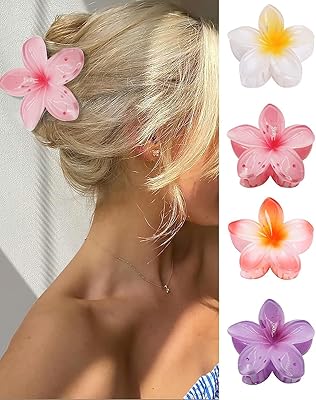 Pinces à cheveux en forme de fleur - 4 grandes pinces à cheveux pour cheveux épais, pinces à cheveux antidérapantes à forte tenue pour femmes, pinces à cheveux en forme de fleur hawaïenne, pinces à cheveux mignonnes, accessoires pour cheveux pour femmes et filles, cadeaux de vacances. Avec une offre étendue qui comprend des produits de haute qualité, DIAYTAR COTE D'IVOIRE répond aux besoins diversifiés de sa clientèle. La boutique met en avant son engagement envers la satisfaction des clients, avec des services de livraison rapides et fiables. Cela contribue à renforcer sa position de leader dans le marché de la vente en ligne en Côte d'Ivoire.