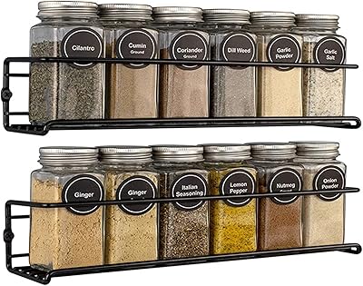 Organisateur à épices mural tim pour porte d'armoire ensemble de 2