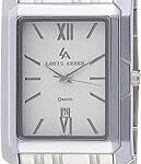 Montre analogique en acier inoxydable pour homme - la1227m-ss-wht, bracelet