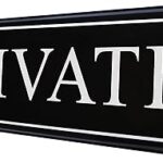 Panneau de porte d'entreprise privée, restaurant, hôtel, commercial - grands panneaux noirs privés