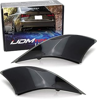 Toy lentille de réflecteur de pare-chocs arrière gris foncé compatible avec lexus