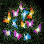 Guirlande solaire d'extérieur en forme de papillon de pérouse guirlande lumineuse à 12