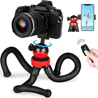 Support de trépied portable flexible castowave pour téléphone portable, appareil photo, micro vlogging
