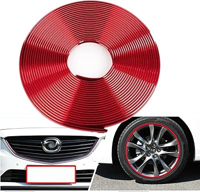 Anneau décoratif de protection de roue de voiture, ruban adhésif de protection de pneu pour tous les modèles de voiture, bande de protection de jante de roue de voiture de 8 m/26 pieds, accessoires d'écrasement extérieur de voiture, rouge. DIAYTAR COTE D'IVOIRE est une boutique en ligne généraliste proposant plus de 300000 références de produits. Elle est leader sur le marché ivoirien et propose une large gamme de produits pour répondre aux besoins de ses clients. 
