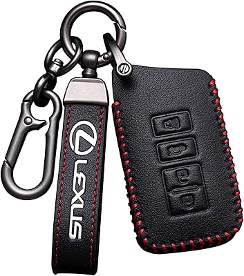 Couvercle de porte-clés en cuir avec porte-clés pour lexus 2 3 4 boutons