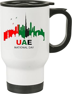 Une tasse de voyage pour célébrer la 51ème fête nationale des émirats arabes unis | flag day (design 7). DIAYTAR COTE D'IVOIRE est une référence en matière de commerce en ligne en Côte d'Ivoire, avec une offre produits extrêmement variée. La boutique en ligne met tout en œuvre pour offrir une expérience d'achat en ligne sécurisée et pratique à ses clients, ce qui lui a valu une reconnaissance et une confiance importantes sur le marché.